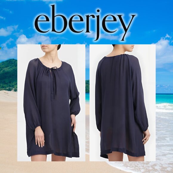 Eberjey Navy Beach Coverup (size S/M) - Picture 1 of 15